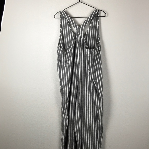 Striped button front jumpsuit - Picture 7 of 8